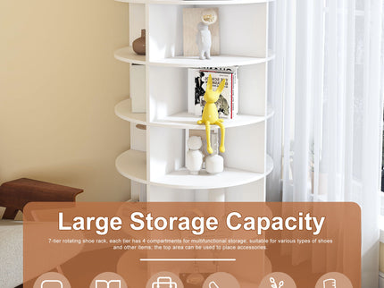 Rotating Shoe Rack Tower