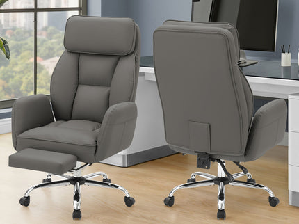Office Chair With Adjustable Height, Armrests, Ergonomic Design - Dark Gray