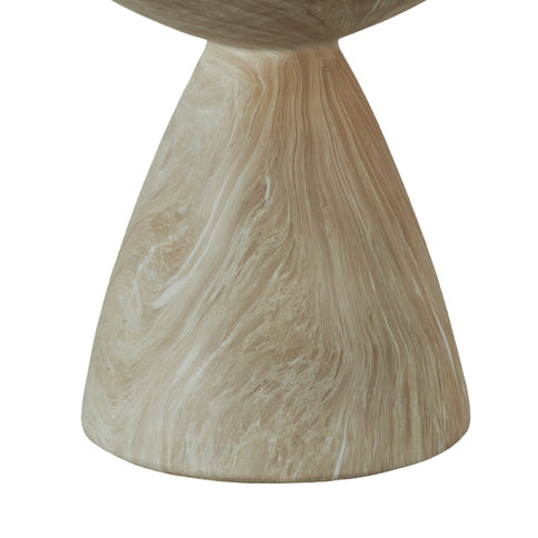 Outdoor Geometric End Table - Marble