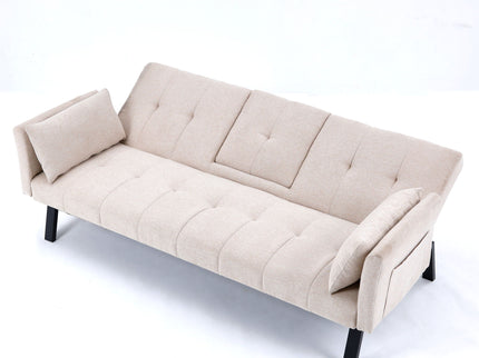 Sofa Bed With Foldable Design And Cup Holder