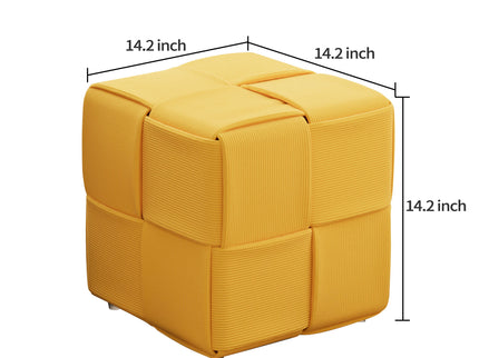Modern Ottoman Foot Rest With Woven Design