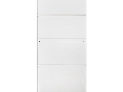 Fluted Kitchen Pantry Cabinet With 2 Large Drawers & 8 Door Spice Rack