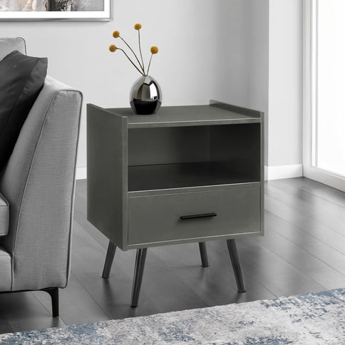 Modern Accent Table With Storage Drawer