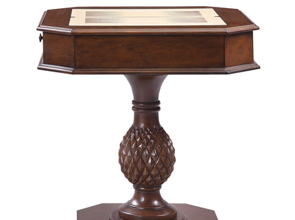 Bishop - Reversible Chess Checker Game Table With Game Tray (Chess Fingures Not Included) - Cherry