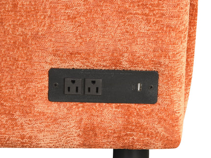 Convertible Sofa Bed Sectional Sofa Sleeper L-Shaped Sofa With A Storage Ottoman, Two Pillows, Two Power Sockets And Two USB Ports For Living Room