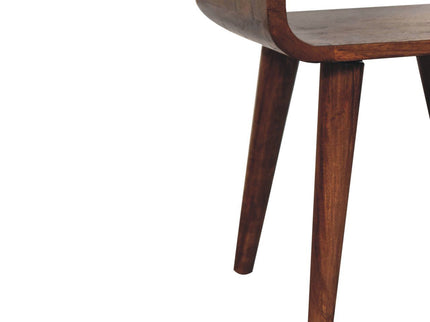 Mini California Curved Nightstand Wth Lower Slot