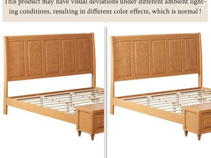 Sleigh Bed Frame With Tall Headboard And Storage Bench