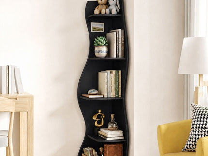 5 Tier S - Shaped Corner Shelf For Living Room
