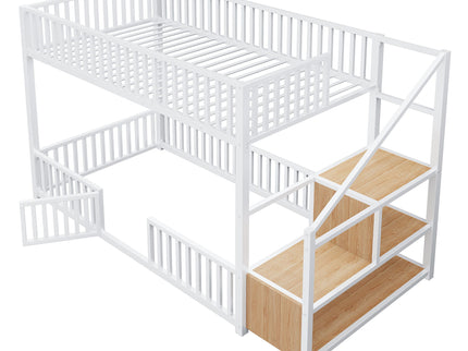 Bunk Bed With Storage Ladder, Compact Design
