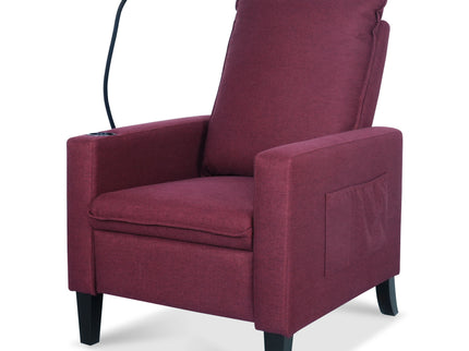 Recliner Chairs For Adults, Adjustable Recliner Sofa With Mobile Phone Holder & Cup Holder, Modern Reclining Chairs Fabric Push Back Recliner Chairs For Living Room, Bedroom