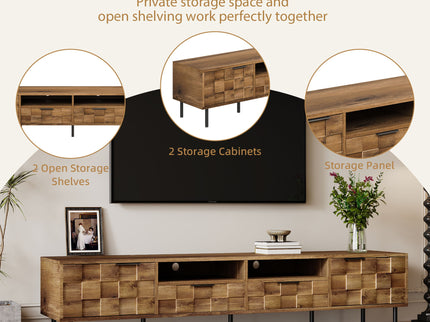 TV Stand With 2 Drawers, Media Console Table, Storage Cabinet With Cable Management