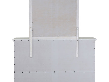 Dennis - 11 Drawer Dresser With Mirror - Cream White