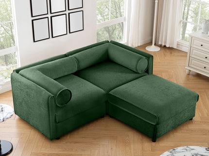 Contemporary Elegant Sofa With Storage And Ottoman