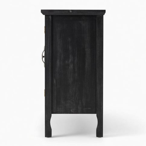 3 Door Sideboard Buffet Cabinet With Storage - Black