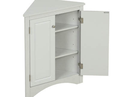 Triangle Bathroom Storage Cabinet With Adjustable Shelves, Freestanding Floor Cabinet For Home Kitchen