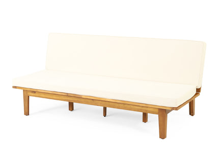 Outdoor Elegance Daybed With Convertible Design Cushion Frame - Beige