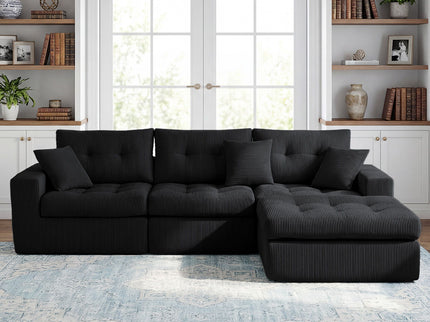 Corner Chaise L-Shaped Sectional Sofa Bed