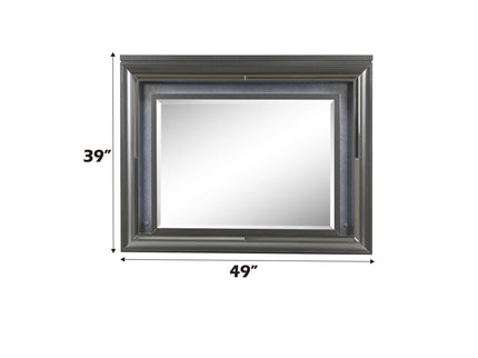 Sawyer - Metallic Mirror With LED - Gray