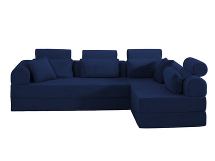 Modern L-Shape Modular Sectional Sofa, Compressed Design