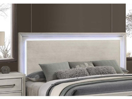Elegant Style Bed With LED Lights On Headboard