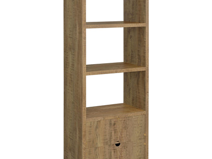 Noriega - 3 Shelf Media Tower With Open Shelves And Hidden Cabinet Storage - Mango Color