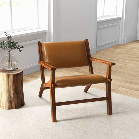 Hendrix - Antique Arm Chair - Brown / Rustic / Tan