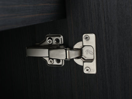 Modern Wall Mounted Bathroom Vanity With Thick Edge Resin Sink And Storage Rack