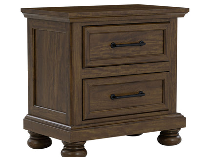 2 Drawer Nightstand With USB Charging Station