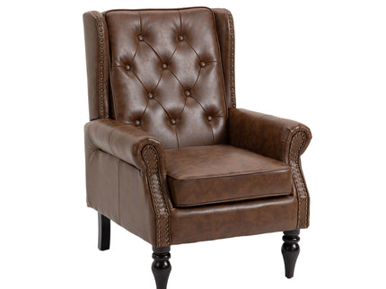 Modern Accent Armchair With Sturdy Wood Legs