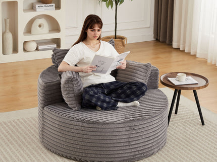 Modern Single Sofa With Backrest Pillow For Living Room