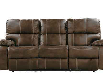 Reclining Sofa With USB Charging, Pocket Coil Seating, And Hidden Storage - Brown