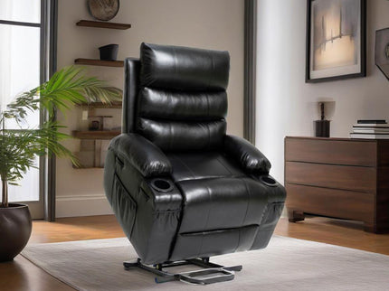 Large Size Electric Power Lift Recliner Chair Sofa With 8 Point Vibration Massage And Lumbar Heat