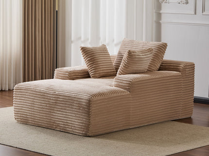 Oversized Chaise Lounge Chair Cozy Cloud Couch With 3 Throw Pillows And Wide Armrest