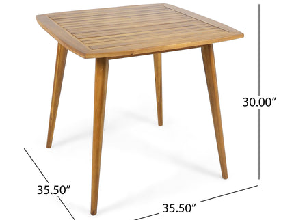 Modern Indoor Square Acacia Wood Dining Table With Toothpick Leg Design