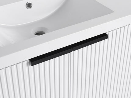 Contemporary Wall Mounted Bathroom Vanity With Resin Double Sink