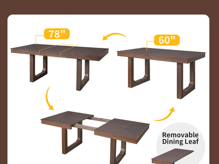 Extendable Dining Set, Farmhouse Extendable Table With Upholstered Chairs
