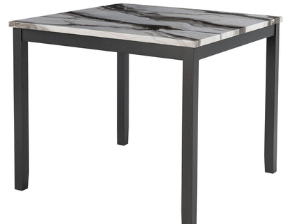 Leoncia - Bar Table And 4 Bar Stools - Espresso / White