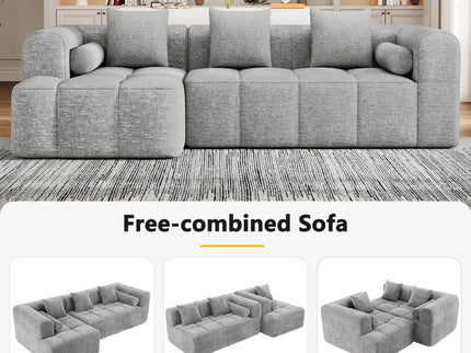 Sectional Free Combined Sofa With 2 Side Pockets