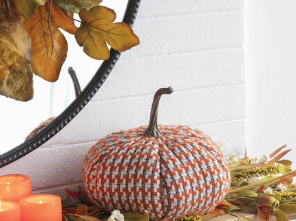 Pumpkin Ornament Decor For Holiday Harvest Festival Fall Festival & Thanksgiving (Set of 2) - Orange Multi