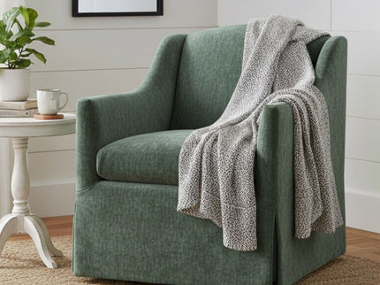 Luisa - Skirted Swivel Accent Chair