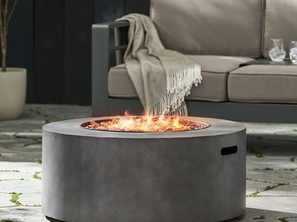 Round Iron Fire Pit With 40, 000 Btu