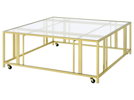 Square Coffee Table - Brushed Brass