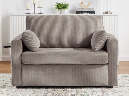 Sleeper Sofa With Foldable Mattress, USB Ports, Side Table & Storage Pocket