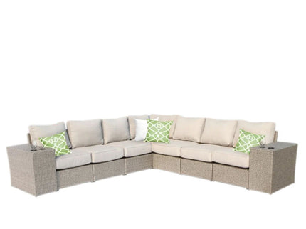 Rattan Sectional Sofa Set With Cushions