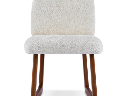 Dining Chair With Curved Legs (Set of 2) - Beige / Brown