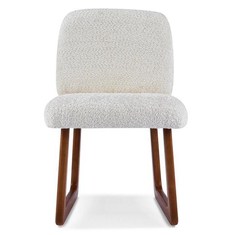 Dining Chair With Curved Legs (Set of 2) - Beige / Brown