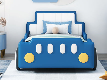 Race Car Shaped Platform Bed With Wheels