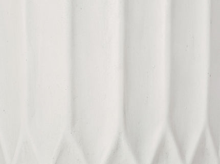 Planter With Subtle Pleated Design - Antique White