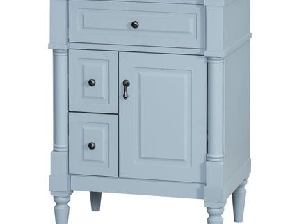 Freestanding Bathroom Vanity With Sink, Adjustable Shelf & Flip Drawer