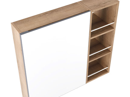 29.63" Wall Mounted Bathroom Cabinet With Adjustable Shelves - Imitative Oak